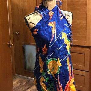 Blue Beach Swimsuit Wrap